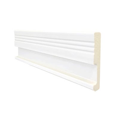 Bricomart RODAPIE POLIESTIRENO LACADO BLANCO 2200 X 80 X 14 MM