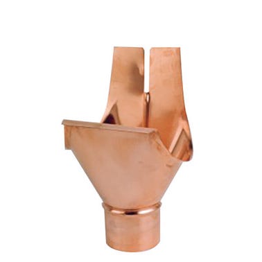 Bricomart SALIDA UNIVERSAL EVACUACIÓN PLUVIALES METÁLICO ALUMINIO-COBRE Ø80MM