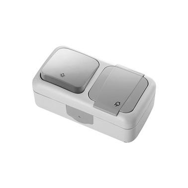 Bricomart SCHUKO+INTERRUP SERIE SIEMENS COLOR GRIS IP54