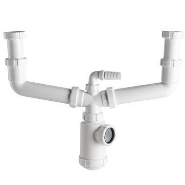 Bricomart SIFÓN FREGADERO BOTELLA EXTENSIBLE 1 1/2" BLANCO