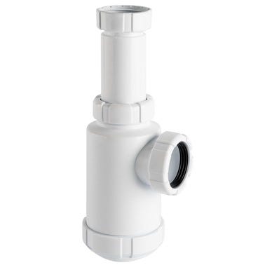 Bricomart SIFON LAVABO BOTELLA EXTENSIBLE 1 1/4"-1 1/2" BLANCO