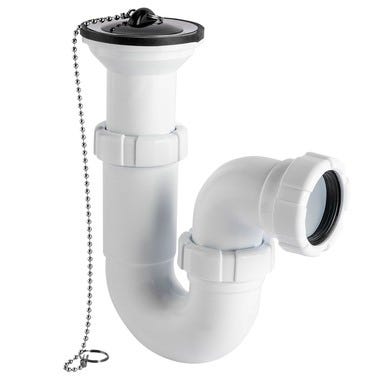 Bricomart SIFON LAVABO CURVO EXTENSIBLE 1 1/2" BLANCO