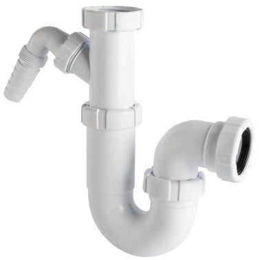 Bricomart SIFON LAVABO CURVO EXTENSIBLE 1 1/2" BLANCO