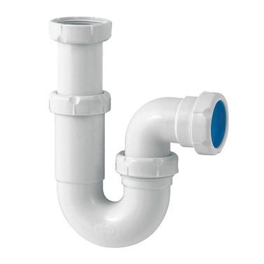 Bricomart SIFON LAVABO CURVO EXTENSIBLE 1 1/2" BLANCO