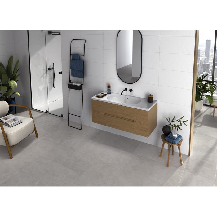 Bricomart SUELO PORCELANICO 45X45CM SOLAN GREY DARK