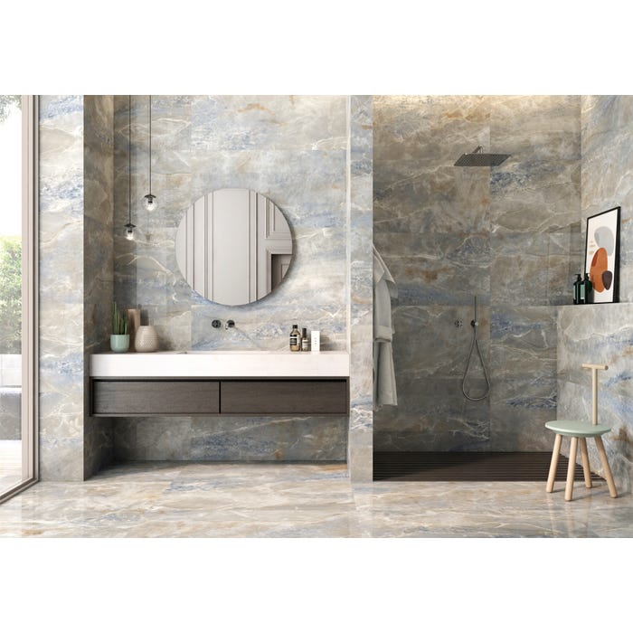Bricomart SUELO PORCELÁNICO 60X120CM VALDIVIA BLUE BRILLO
