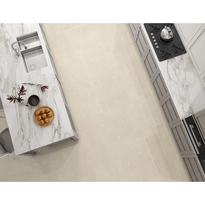 Bricomart SUELO PORCELANICO 60X60CM ATRIA MARFIL BRILLO