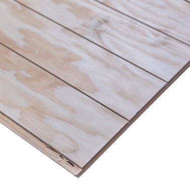 Bricomart TABLERO CONTRACHAPADO RANURADO MACHIEMBRADO 250X61 5X1 7CM