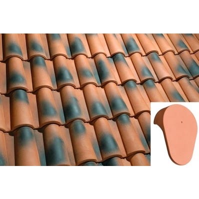 Bricomart TAPA CABALLETE/CUMBRERA UNIVERSAL TEJA CERAMICA ROJO FLAMEADO