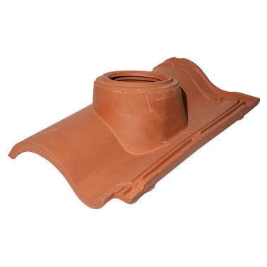 Bricomart TEJA CERÁMICA CON SALIDA DE HUMOS CIRCULAR PARA TEJA HYDRA ROJO