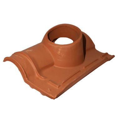 Bricomart TEJA CERÁMICA CON SALIDA DE HUMOS CIRCULAR PARA TEJA S10 ROJO