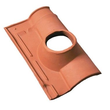 Bricomart TEJA CERÁMICA CON SALIDA DE HUMOS CIRCULAR PARA TEJA S10 ROJO FLAMEADO