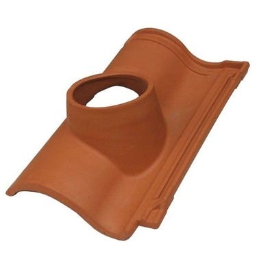 Bricomart TEJA CERÁMICA CON SALIDA DE HUMOS CIRCULAR PARA TEJA DUNA ROJO