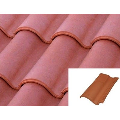 Bricomart TEJA CERAMICA DE VENTILACION MIXTA DUNA ROJO 45 4X28 6CM