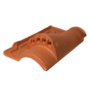 Bricomart TEJA CERÁMICA DE VENTILACIÓN S10 ROJO FLAMEADO