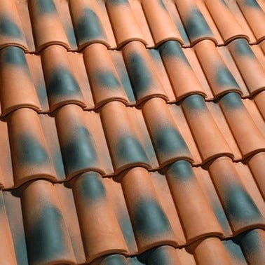 Bricomart TEJA CERÁMICA MIXTA S10 ROJO FLAMEADO 45 8X28 2 CM