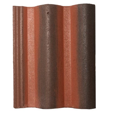 Bricomart TEJA DE HORMIGÓN GREDOS MASA ROJO VIEJO 42X33 1 CM