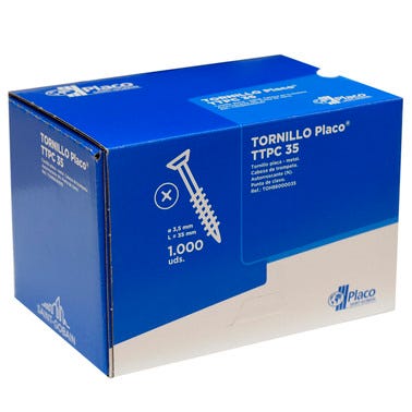 Bricomart TORNILLOS AUTORROSCANTE PLACA/CHAPA PLACO TTPC 3 5X35 MM 1000 UDS