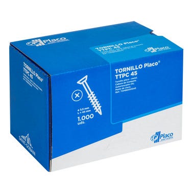 Bricomart TORNILLOS AUTORROSCANTE PLACA/CHAPA PLACO TTPC 3 5X45 MM 1000 UDS