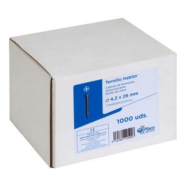 Bricomart TORNILLOS AUTORROSCANTES PLACA HÁBITO 26 MM 1000 UDS