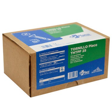 Bricomart TORNILLOS AUTOTALADRANTE PLACA YESO 25 MM 500 UDS