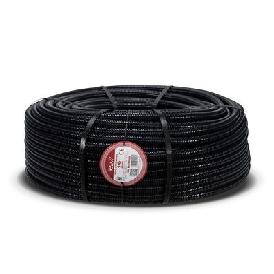 Bricomart TUBO CORRUGADO ARTICULADO NEGRO 16MM 100M