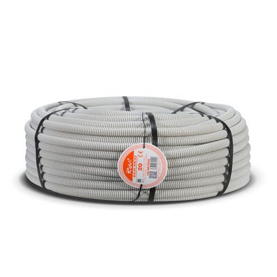 Bricomart TUBO CORRUGADO LIBRE DE HALOGENOS GRIS 20MM 100M