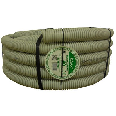 Bricomart TUBO CORRUGADO LIBRE DE HALOGENOS GRIS 40MM 25M