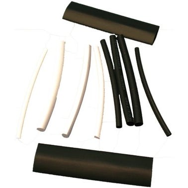 Bricomart TUBO TERMORETRÁCTIL SURTIDO BLANCO Y NEGRO (10 UDS)