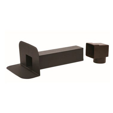 Bricomart UNIÓN ANGULAR PARA CAZOLETA HORIZONTAL CUADRADA D100 MM