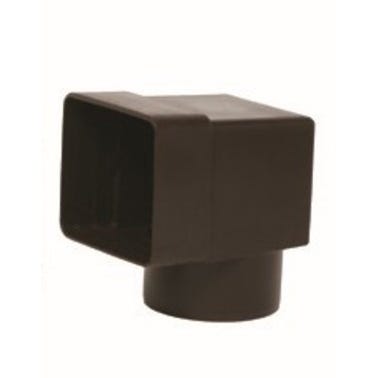 Bricomart UNIÓN ANGULAR PARA CAZOLETA HORIZONTAL CUADRADA D100 MM