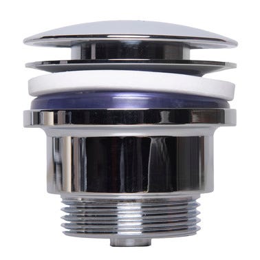 Bricomart VÁLVULA CLICK CLACK LAVABO 1 1/4" TAPÓN GRANDE CROMADA