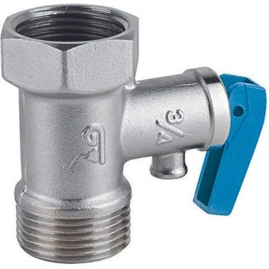Bricomart VÁLVULA DE SEGURIDAD CON PURGADOR MACHO - HEMBRA Ø 1/2" 8 5 BAR