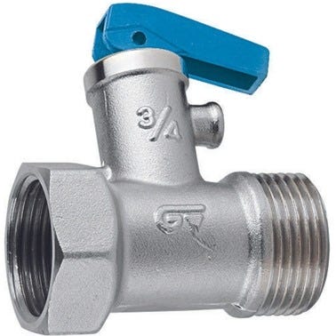 Bricomart VÁLVULA DE SEGURIDAD CON PURGADOR MACHO - HEMBRA Ø 1/2" 8 5 BAR