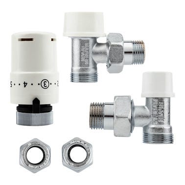 Bricomart VÁLVULA+DETENTOR TERMOSTÁTICO COBRE Ø 1/2" - 15MM