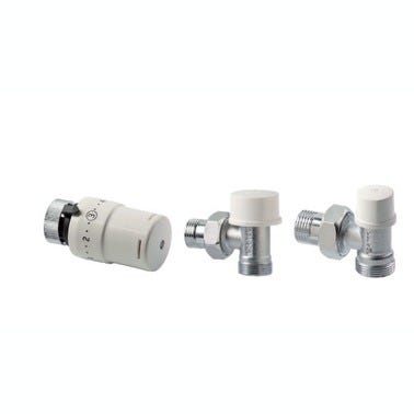 Bricomart VÁLVULA+DETENTOR TERMOSTÁTICO COBRE Ø 1/2" - 15MM