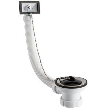 Bricomart VÁLVULA FREGADERO 70MM-1 1/2" TUBO FLEXIBLE BLANCO