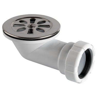 Bricomart VÁLVULA PLATO DE DUCHA 85MM-1 1/2" EXTRAPLANO BLANCO