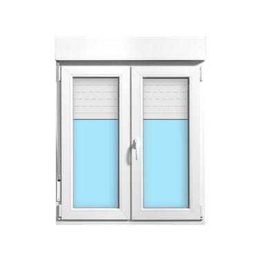 Bricomart VENTANA PVC OSCILOBATIENTE CON PERSIANA BLANCA 100X125CM