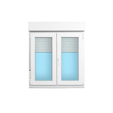 Bricomart VENTANA PVC OSCILOBATIENTE CON PERSIANA BLANCA 100X118CM