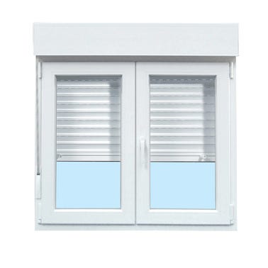 Bricomart VENTANA PVC OSCILOBATIENTE CON PERSIANA BLANCA 100X115CM