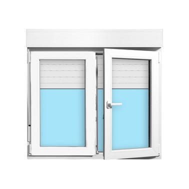 Bricomart VENTANA PVC OSCILOBATIENTE CON PERSIANA BLANCA 120X125CM