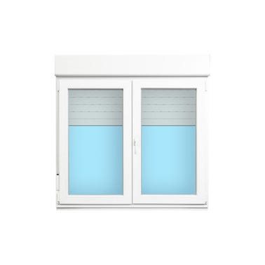 Bricomart VENTANA PVC OSCILOBATIENTE CON PERSIANA BLANCA 140X138CM