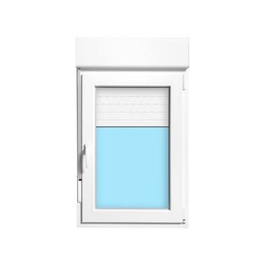Bricomart VENTANA PVC OSCILOBATIENTE CON PERSIANA BLANCA 70X118CM