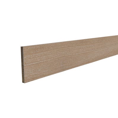 Bricomart ZÓCALO PARA MUEBLE DE COCINA BORMUJOS ROBLE CLARO MATE AGLOMERADO 15/19MMX2 44M 1UD