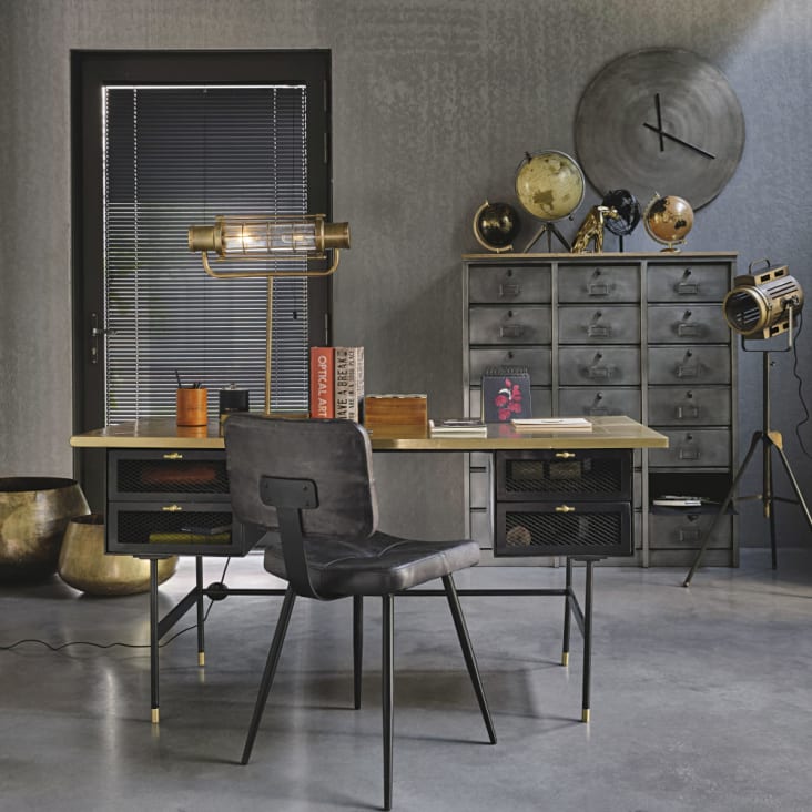 Maisons Du Monde 5TH AVENUE - Globo Terráqueo Negro Y Dorado
