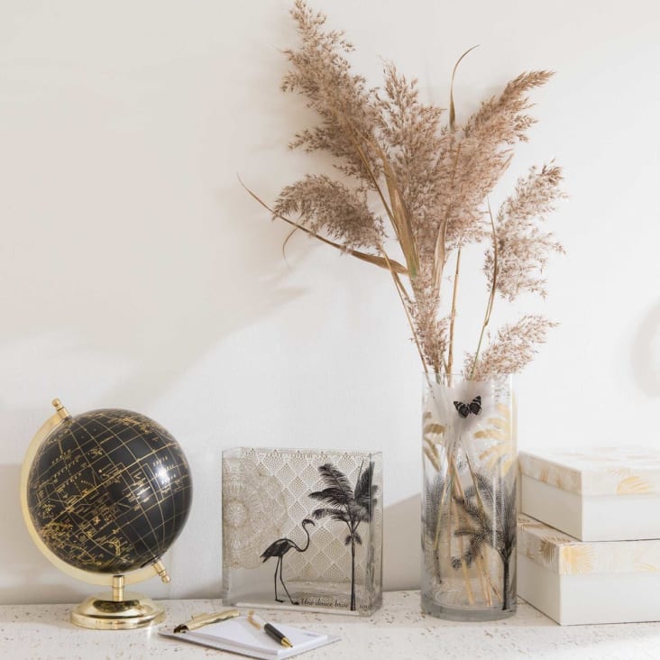 Maisons Du Monde 5TH AVENUE - Globo Terráqueo Negro Y Dorado