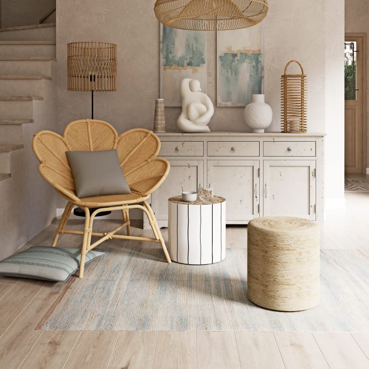 Maisons Du Monde ABSTRACT - Telar Gris Azul Y Dorado 45x90