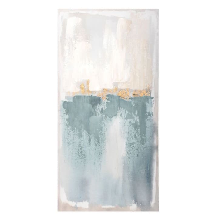 Maisons du Monde ABSTRACT - Telar gris azul y dorado 45x90