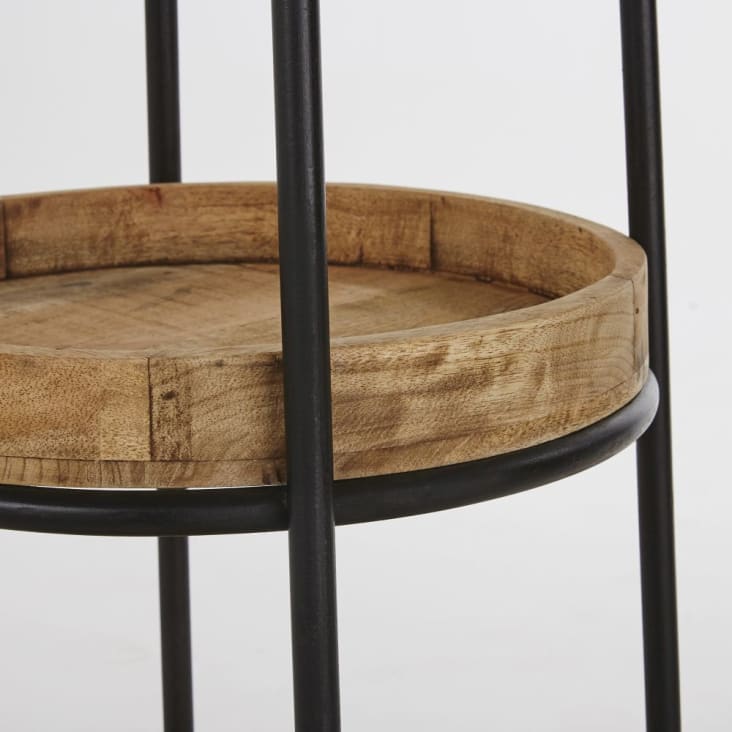 Maisons Du Monde ADANN - Perchero De Metal Negro Y Mango